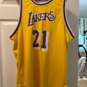 Lakers Yellow and Purple Basketball Jersey